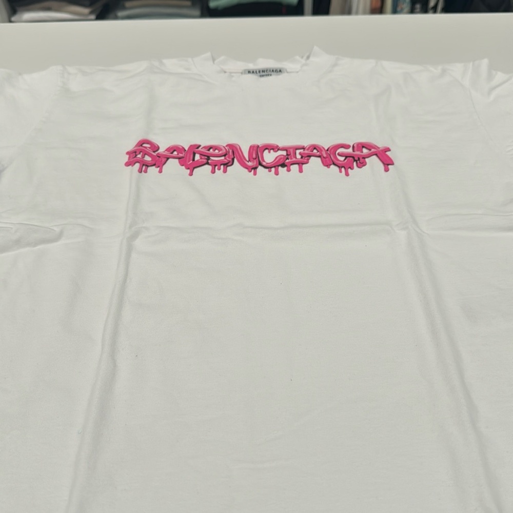 Balenciaga 22SS Jelly Graffiti Slime Short Sleeve T-shirt